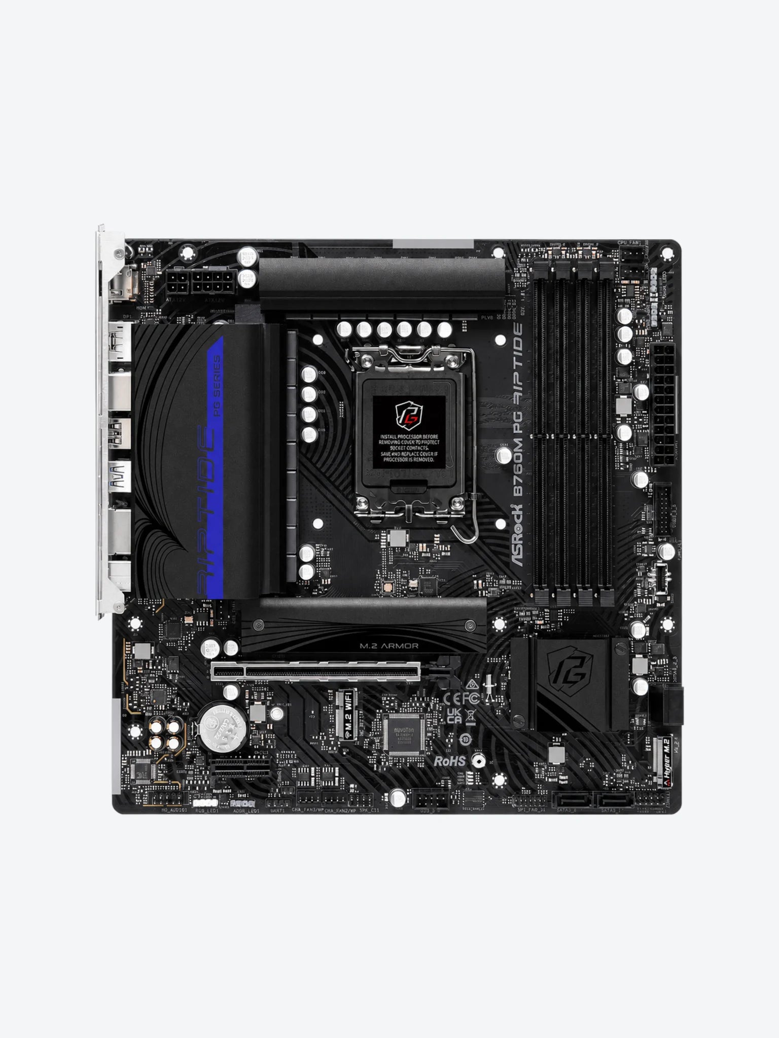 TARJETA MADRE ASROCK B760M PG RIPTIDE WIFI LGA1700 MICRO-ATX DDR5 MB-B760MPGRIPW