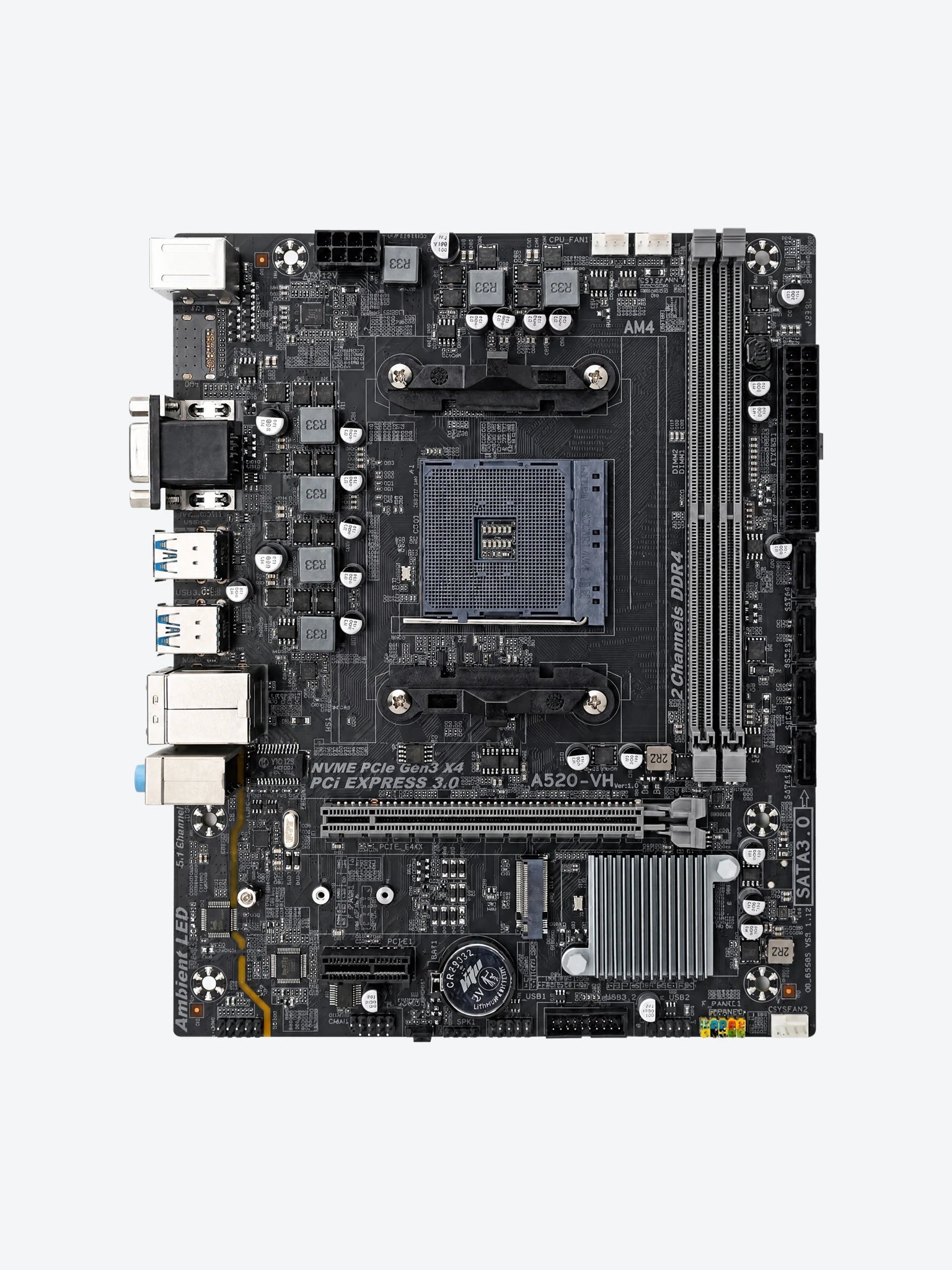 Tarjeta Madre Arktek AK-A520M EG VS  AM4 Micro ATX DDR4-1