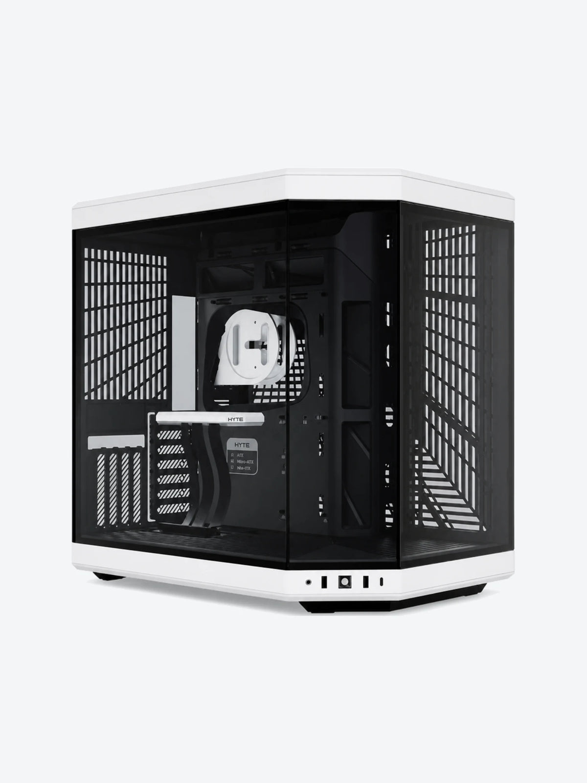 CASE GAMING HYTE Y70 MID TOWER SIN VENTILACIÓN CON VIDRIO FRONTAL Y LATERAL CS-HYTE-Y70-BW-1