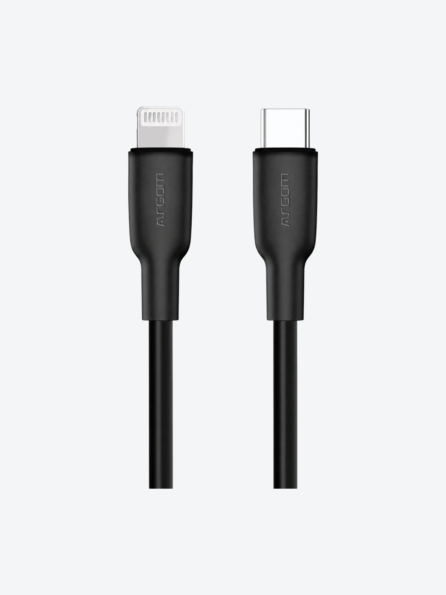 Cable Argom ARG-CB-0072BK Dura Flex Tipo C a Lightning 30W 1.8 Metros Silicona Color Negro