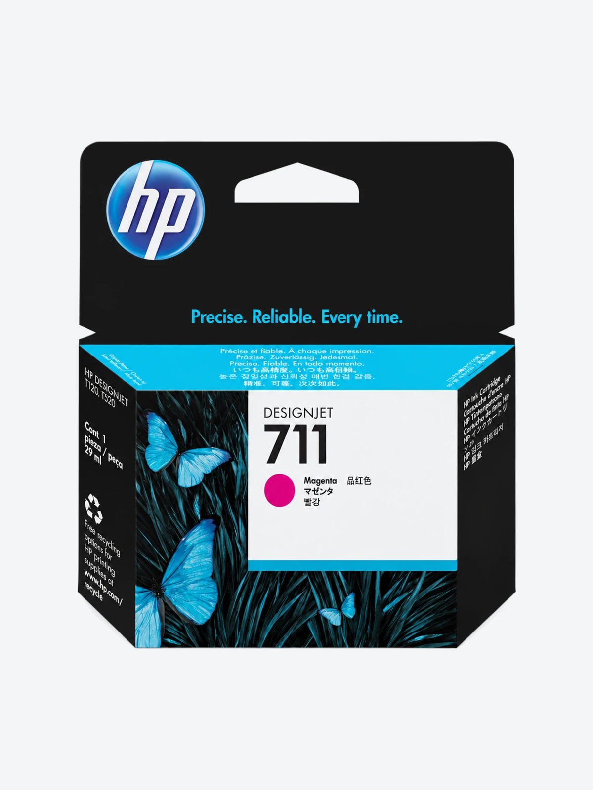 HP 711 - 29 ml - magenta - original - DesignJet - cartucho de tinta - para DesignJet T100, T120, T120 ePrinter, T125, T130, T520, T520 ePrinter, T525, T530