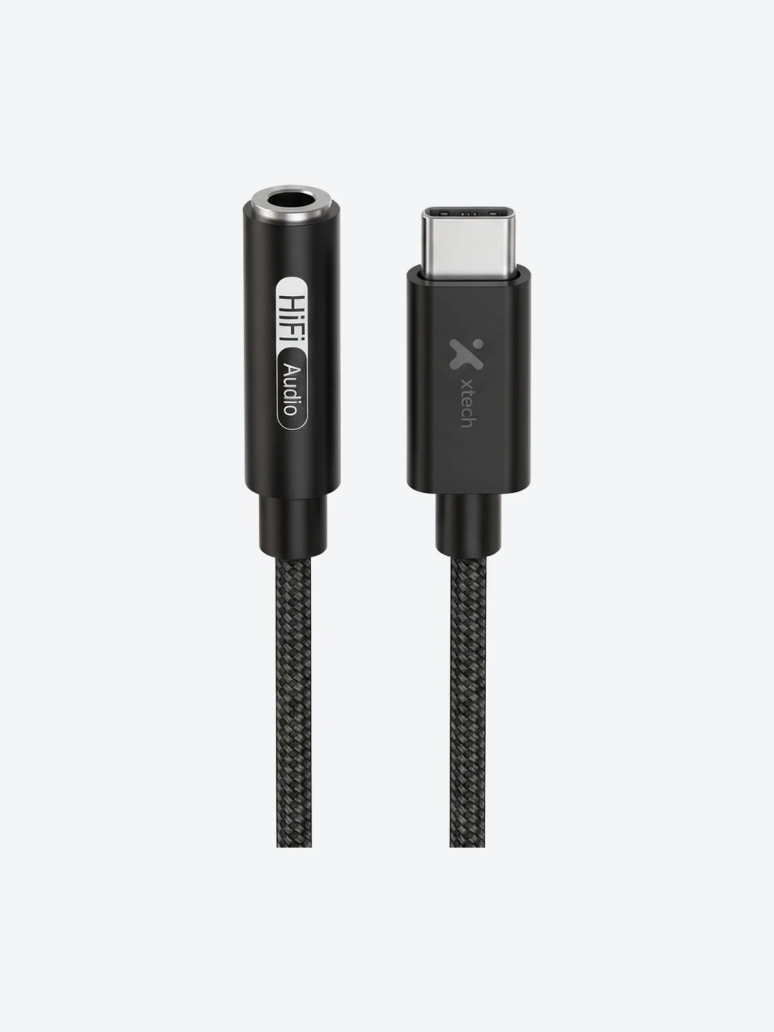 Cable Adaptador Xtech XTC-509 Macho a Conector 3,5mm Hembra Para Audifonos Color Negro