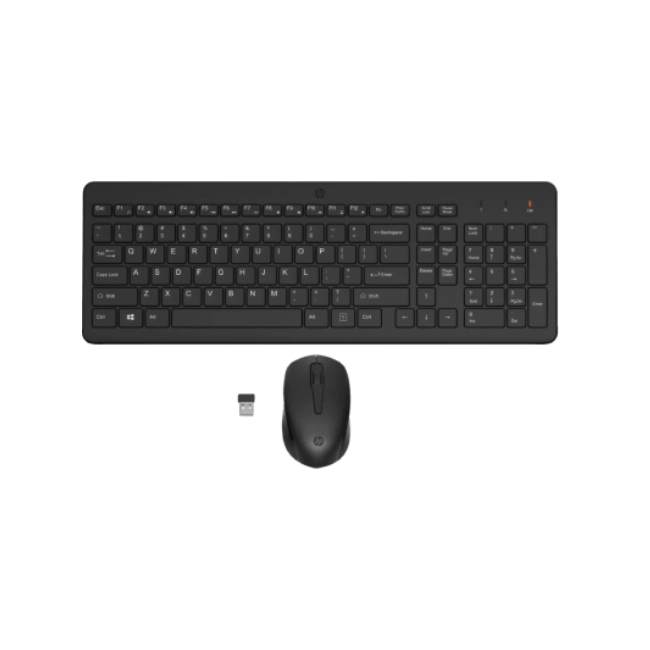 HP - Keyboard and mouse set - Spanish - Wireless - USB - All black - 2V9E6AA#ABM