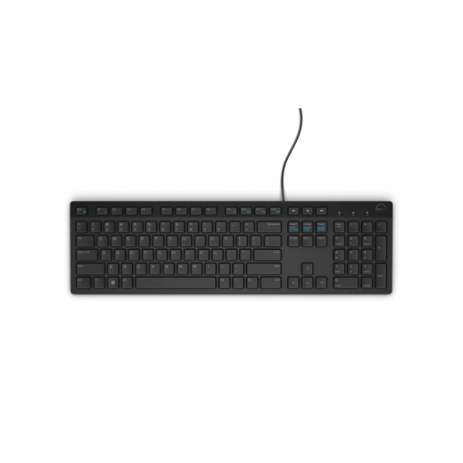 Dell - KM300C - Keyboard and mouse set - Spanish - Wired - USB - Black