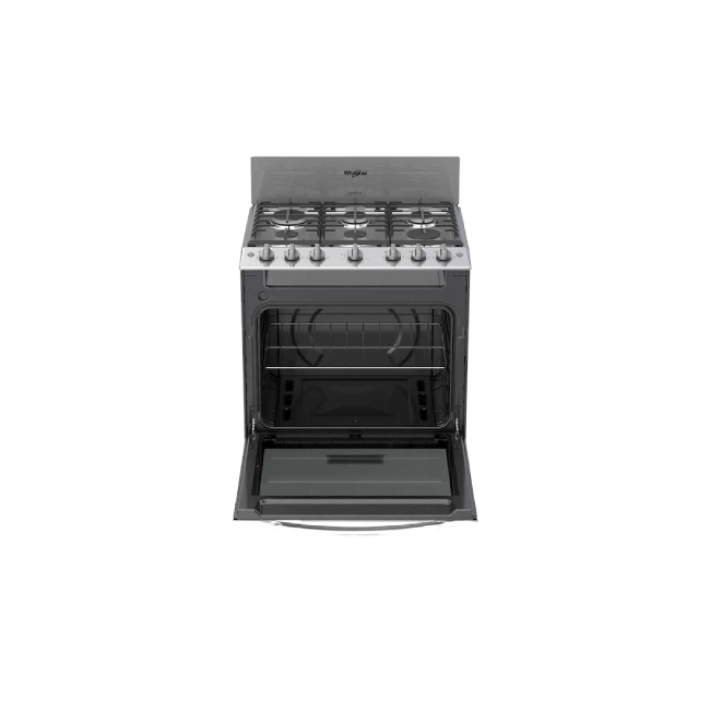 Estufa Whirlpool 30" 6 Quemadores Acero Inoxidable Hierro Fundido Sistema Stop Door Color Gris-10