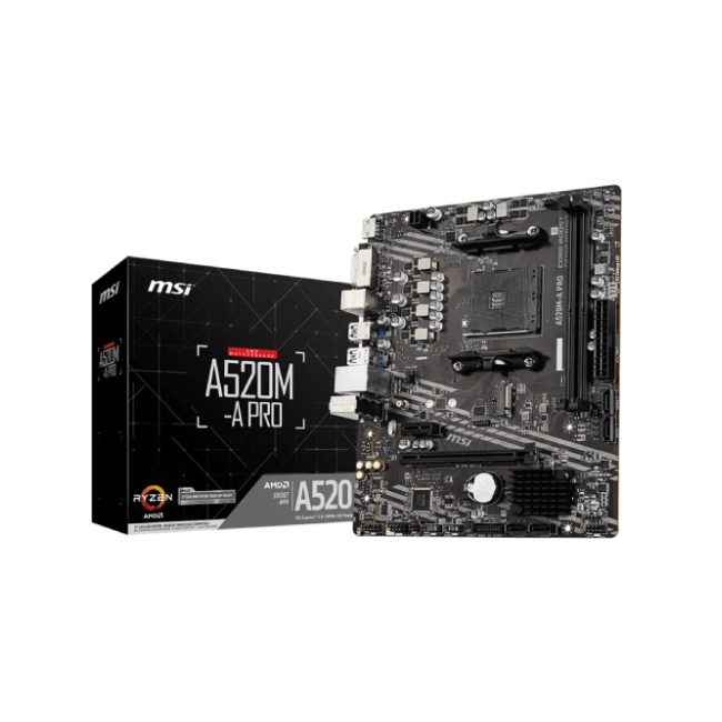 MSI - Motherboard - A520M PRO DDR4 2DIMM AM4  VGA--10