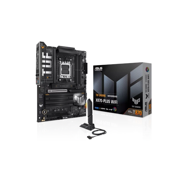 ASUS - TUF GAMING X870-PLUS WIFI - Motherboard - ATX - Socket AM5 - AMD X870 - para Ryzen-5
