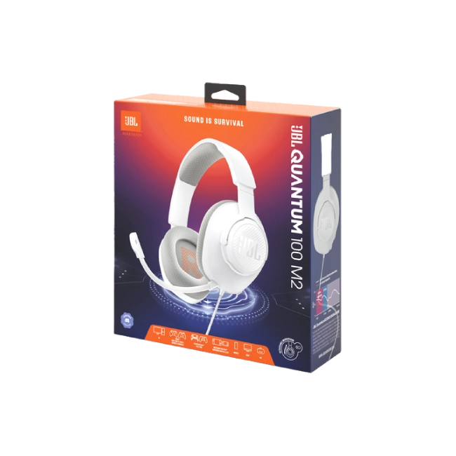JBL Quantum - Headphones - White - JBLQTUM100M2WHTAM-12