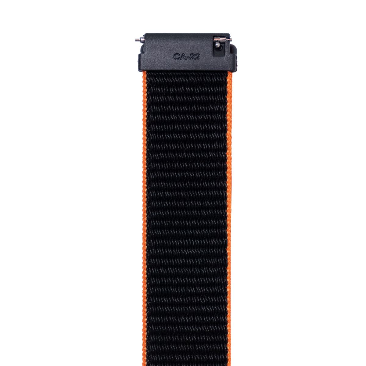 Pulsera T7, T8 y T9 velcro negro con orilla naranja-2