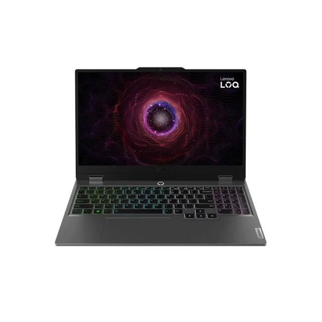 Lenovo LOQ 15ARP9 - Notebook - 15.6" - 1920 x 1080 - AMD Ryzen 5 7235HS / 4.2 GHz - DDR5 SDRAM - 16 GB - 512 GB SSD - NVIDIA GeForce RTX 3050 - Microsoft Windows 11 Home - Luna Grey - 1-year warranty + Mouse