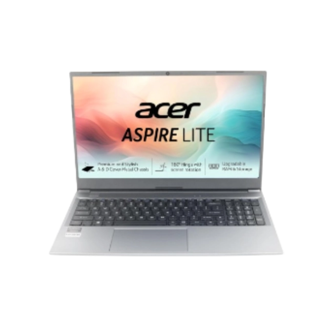 Acer Aspire Lite - Notebook - 15" - AMD Ryzen 5 6600H / 4.3 GHz - 16 GB - DDR5 SDRAM - 512 GB SSD - AMD Radeon - Windows 11 Home - Silver Spa-1