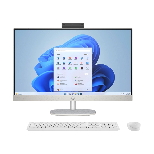 HP 27-cr0252la - All-in-one - AMD Ryzen 5 7520U / 4.3 GHz - DDR5 SDRAM - 512 GB HDD - 27" - UMA - Windows 11 Home - White-1