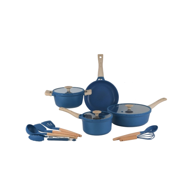 Bateria de Cocina Picca Faro PI0013BCA 13 Piezas Color Azul