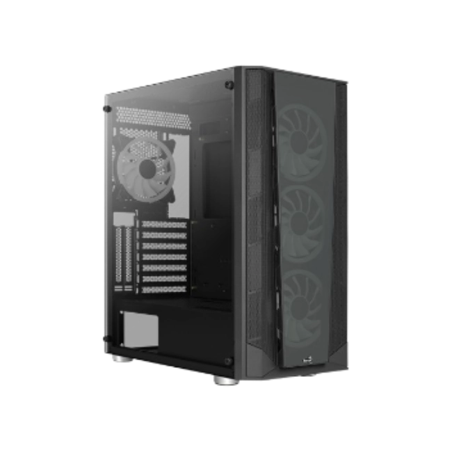 Case Aerocool FRGB PRISM-G-BK-V2 MID Tower Ventiladores 4 de 120mm con Vidrio Vidrio Lateral y Frontal Color Negro-4