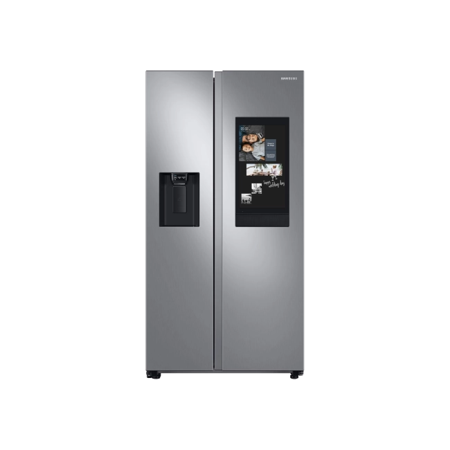 Refrigerador Samsung 2 Puertas SBS 22" Color Plateado Mate Con Dispensador-1