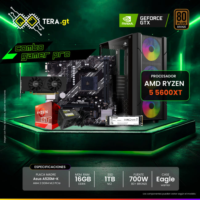 CPU Combo Gaming - Ryzen 7 5700G MSI PRO con Tarjeta Grafica-1
