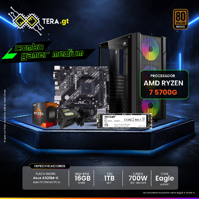 CPU Combo Gaming - Ryzen 7 5700G - PRO-1