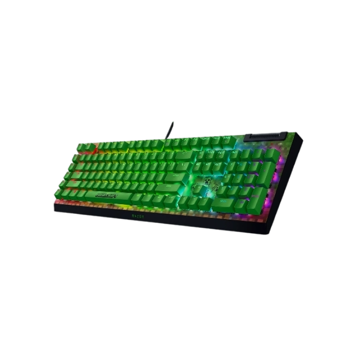 Teclado Gaming Razer RZ03- 04704100- R3M1 Mecanico con RGB Widow V4 X Color Verde Minecraft-4