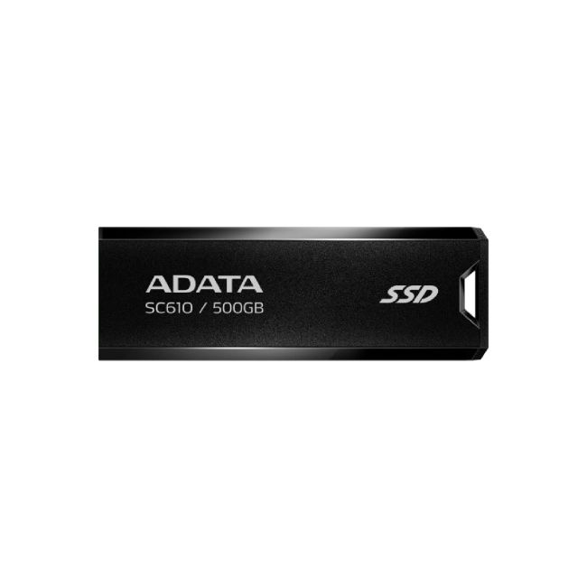 Estado Solido Externo Adata SC610-500G-CBK/RD 500BG 3.2 Color Negro