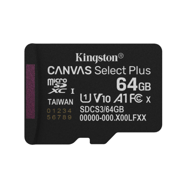 Memoria MicroSDXC Kingston SDCS3/64GB 64GB Clase 10 UHS-I U1 100 MB/S Para Dispositivos y Camaras Android-1
