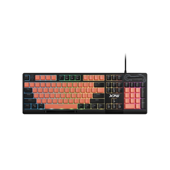 Teclado Alambrico Gaming RGB Adata XPG Seeker Mera Membrana USB  SEEKER105Z-BK/OGCES Color Negro con Naranja-1