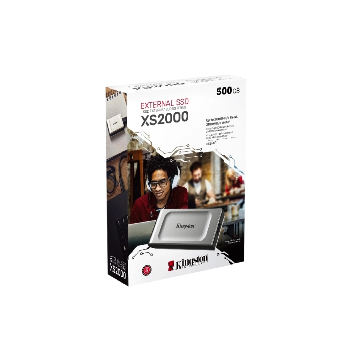 Disco Solido Externo Kingston XS2000 500 GB Portable USB 3.2 Gen 2x2 USB-C conector-4
