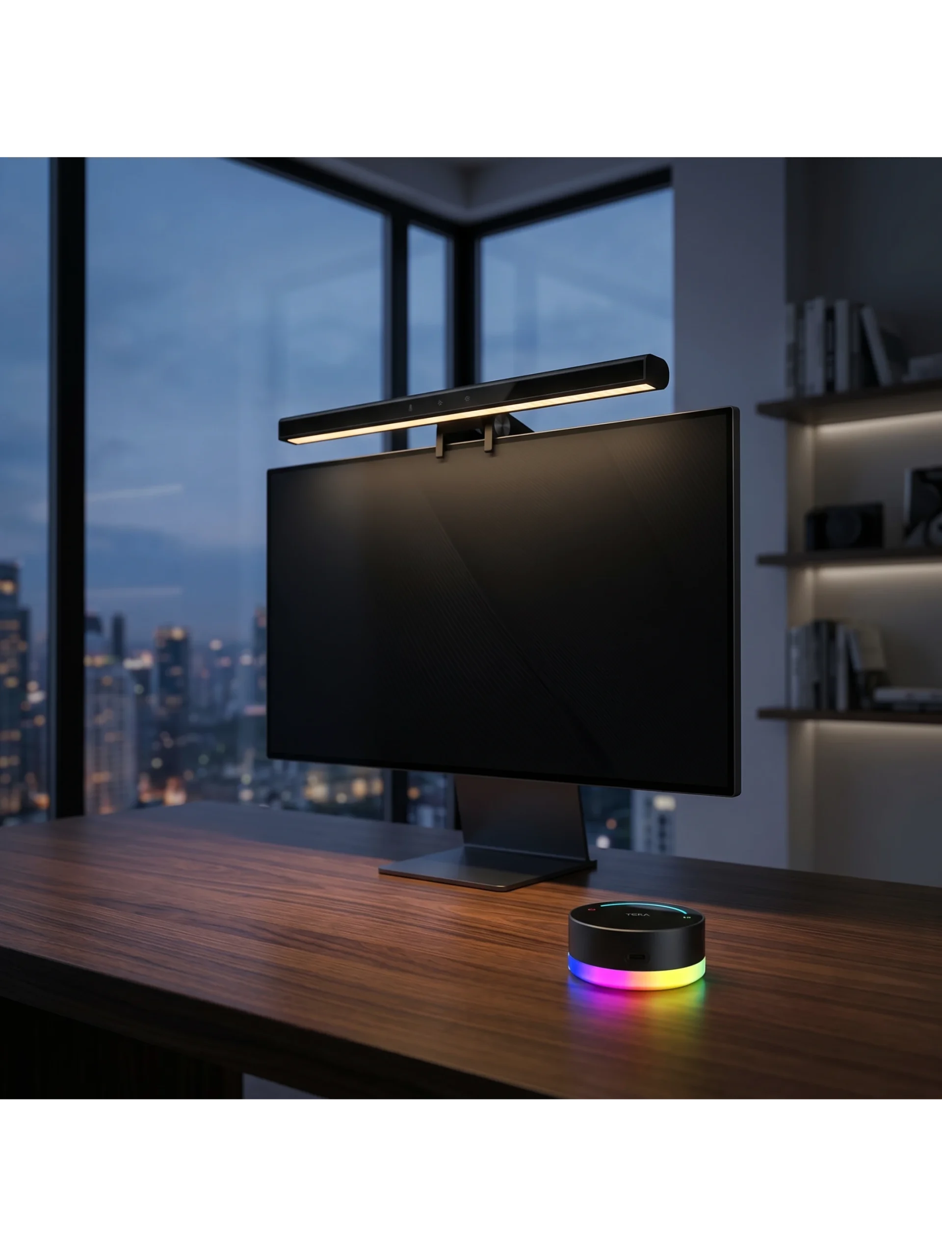 TERA Barra de Luz Para Monitor TERA-AML-T1-RGB con Iluminacion Dinamica RGB Color Negro-2
