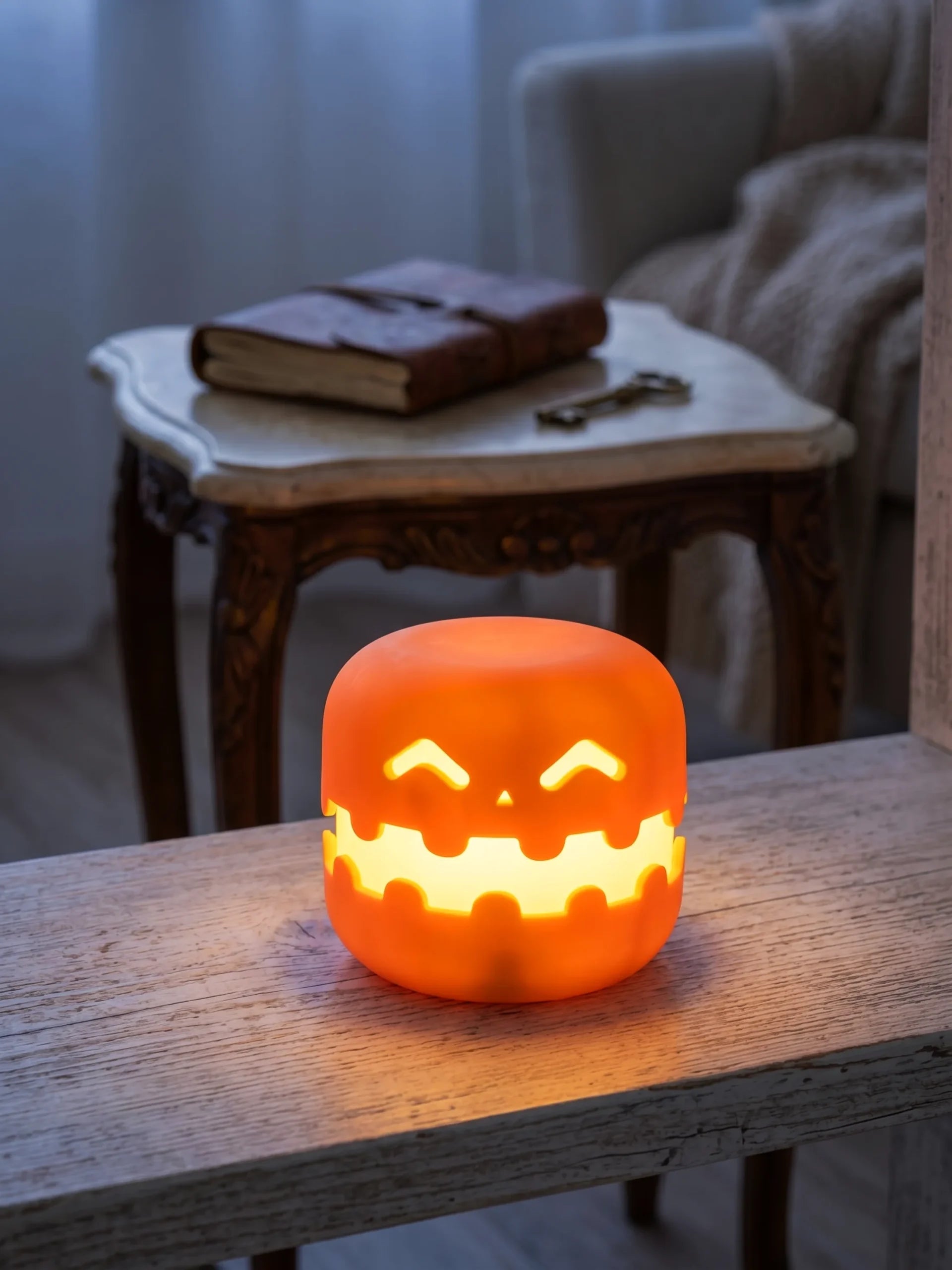 Lampara Led Tera de Calabaza HBKNGD-01 Color Naranja-3