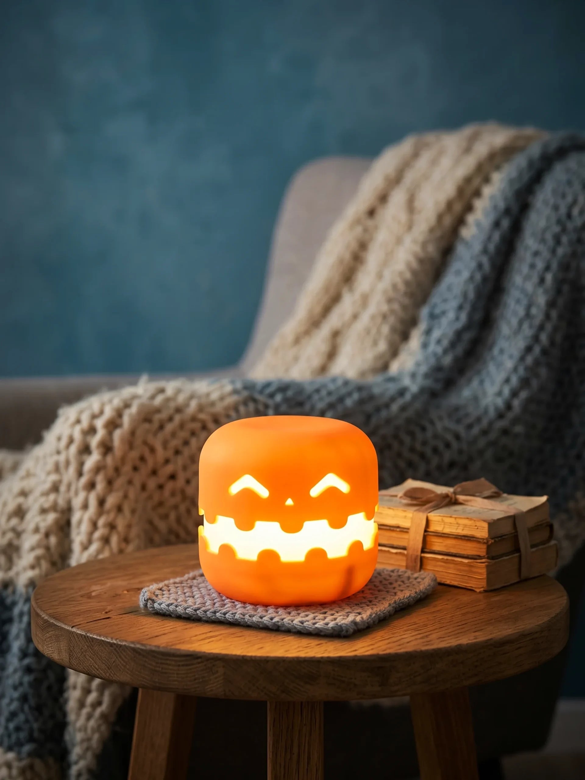 Lampara Led Tera de Calabaza HBKNGD-01 Color Naranja-2