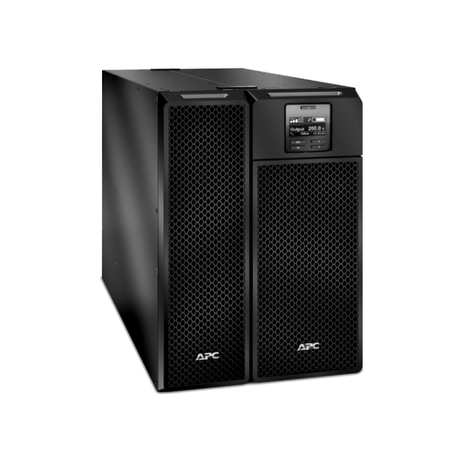 APC Smart-UPS SRT 6000VA - UPS - CA 208 V - 6000 vatios - 6000 VA - Ethernet 10/100, USB - conectores de salida: 16 - negro - con Transformador reductor de 208/240 V a 120 V-2