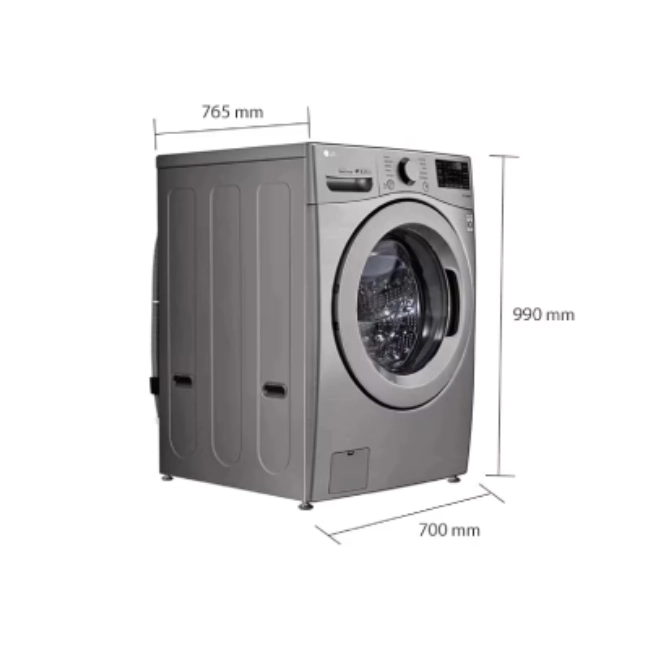 Lavadora Carga Frontal LG WM20VV26W 20 Kg Color Plateado-6