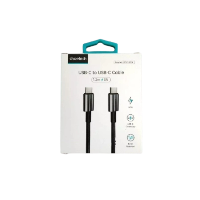 Cable Choetech XCC-1014-BK USB Tipo C a Tipo C 1.2mts-2