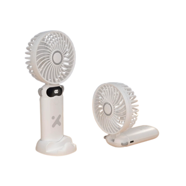 Mini Ventilador XTA-900 Recargable de 6 Velocidades Color Blanco