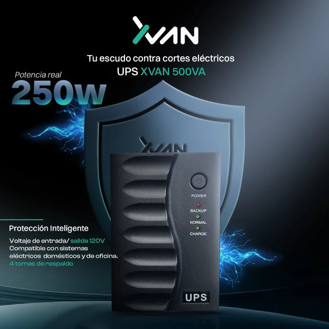 UPS Xvanwere XV-UPS-500VA 500VA/250W 120V 4  45-65HZ-6